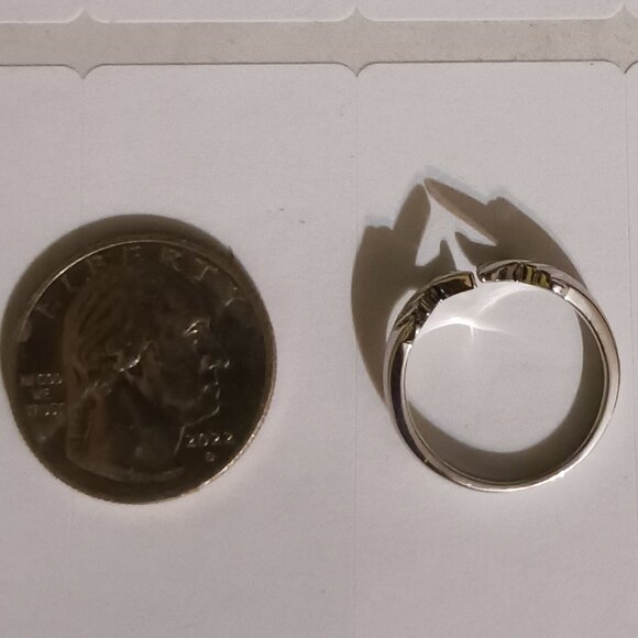 Silver Romantic Hand Heart Palm Gesture Open Adjustable Fashion Ring NWOT - Picture 8 of 10